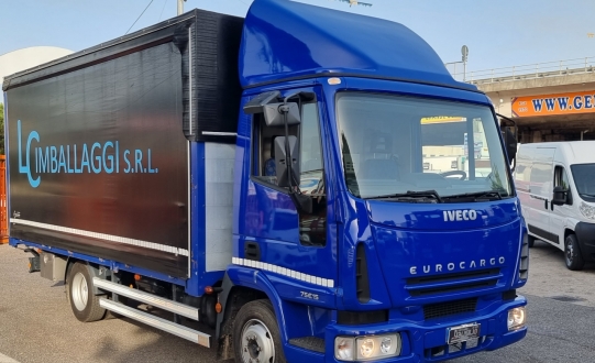 IVECO EUROCARGO 75E15 CENTINATO ALZA E BASSA MT 5.25 EURO3