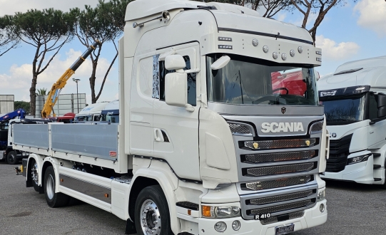 SCANIA R410 RETARDER 3ASSI CASSONE FISSO MT7.30 EURO6